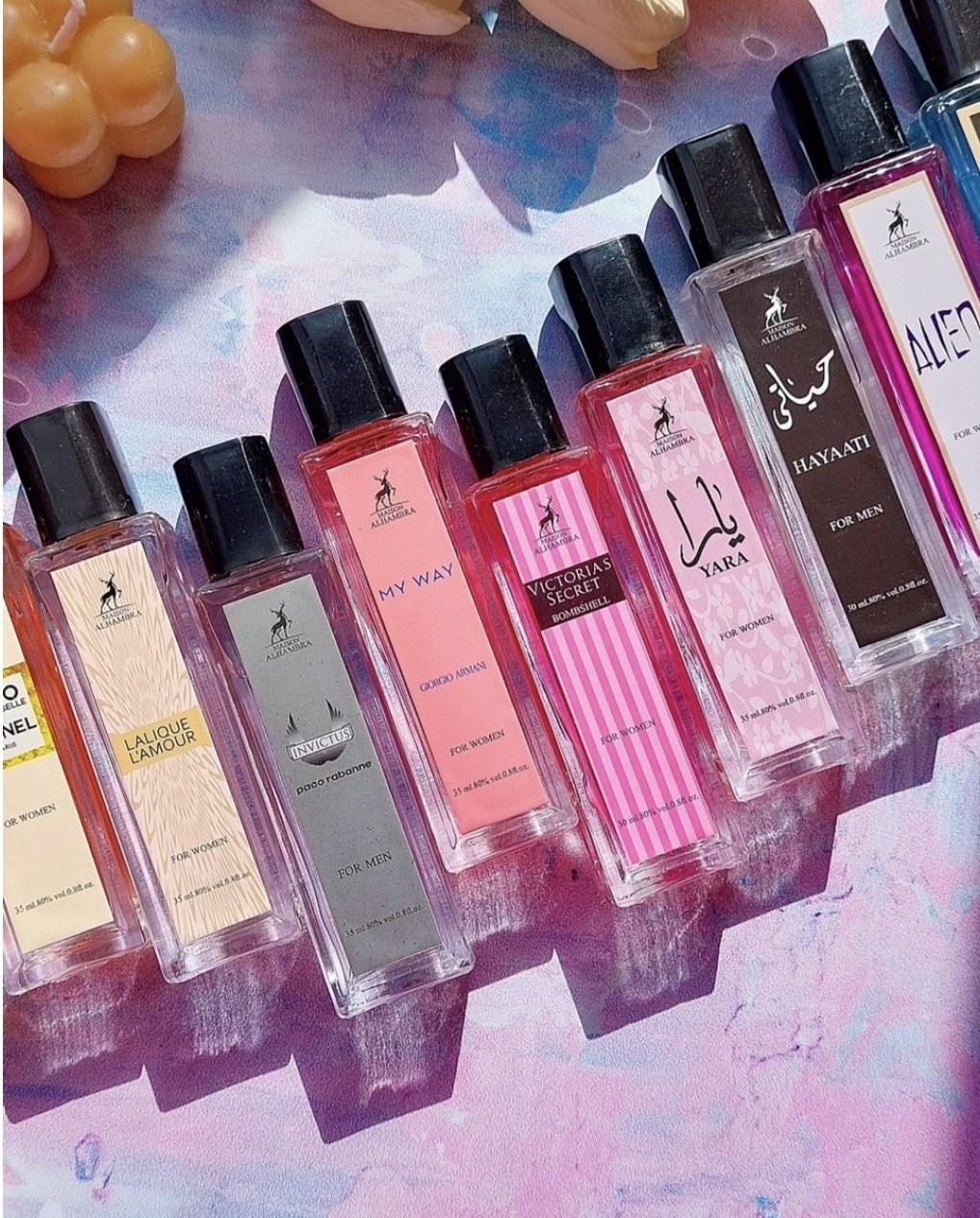 عطر جیبی الحمبرا ۳۵ میل در ۴۸ رایحه